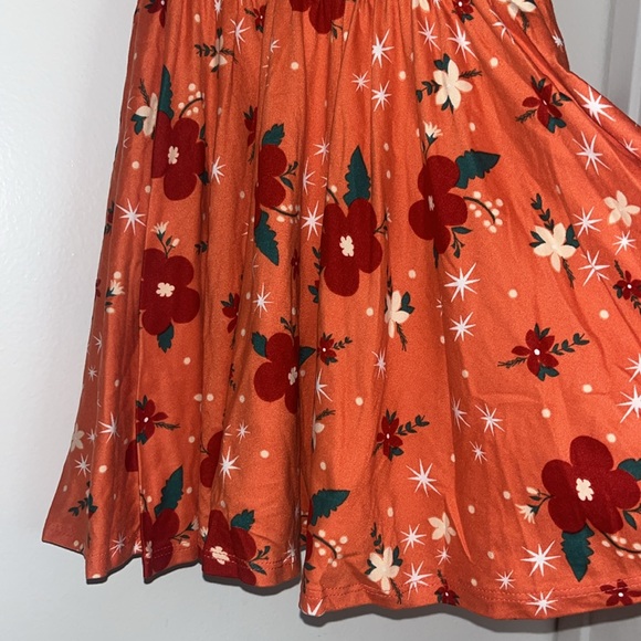 Dot dot smile flowered skater dress - Picture 3 of 4